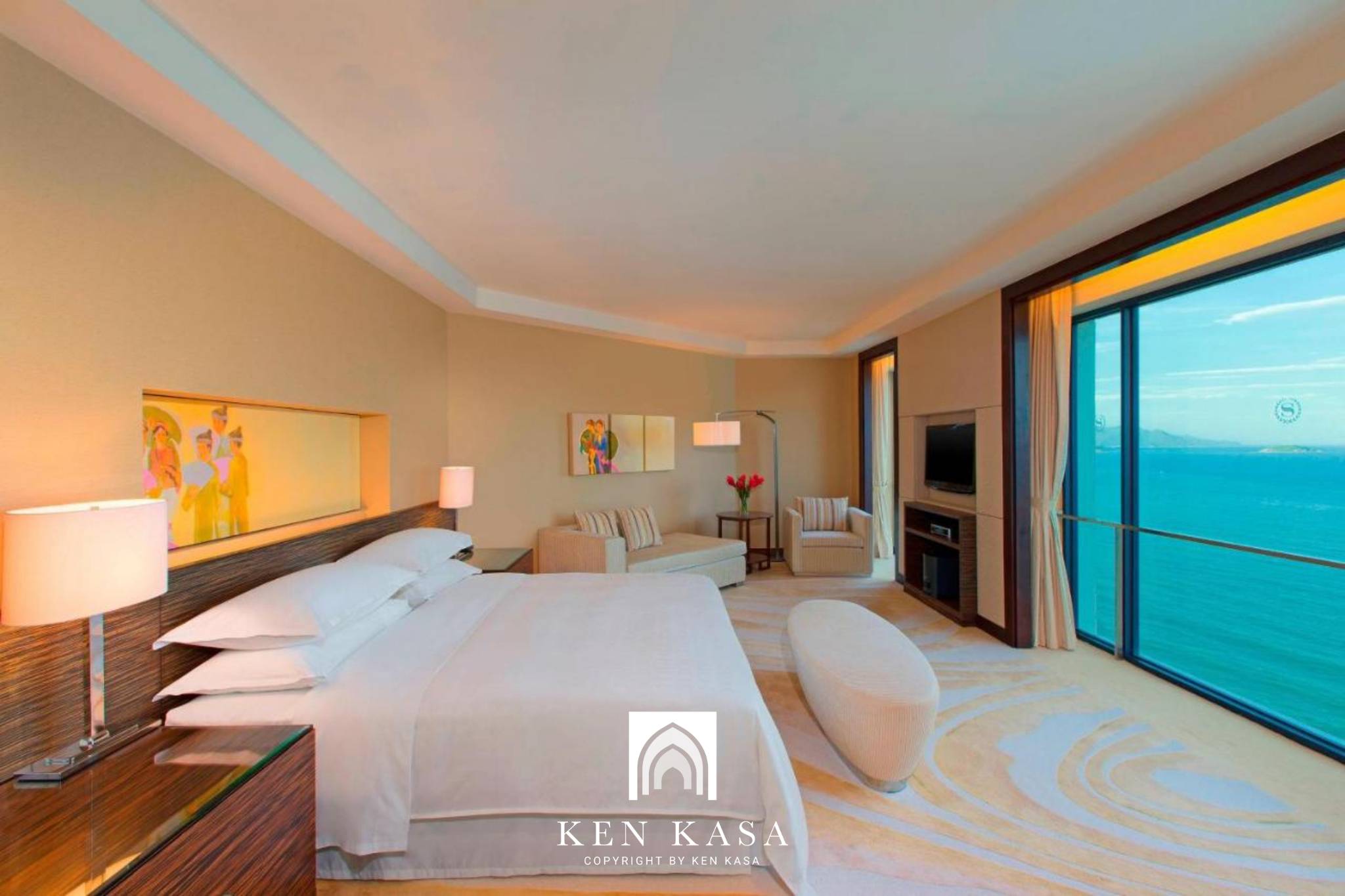 Mẫu phòng ngủ khách sạn hiện đại Sheraton Nha Trang 